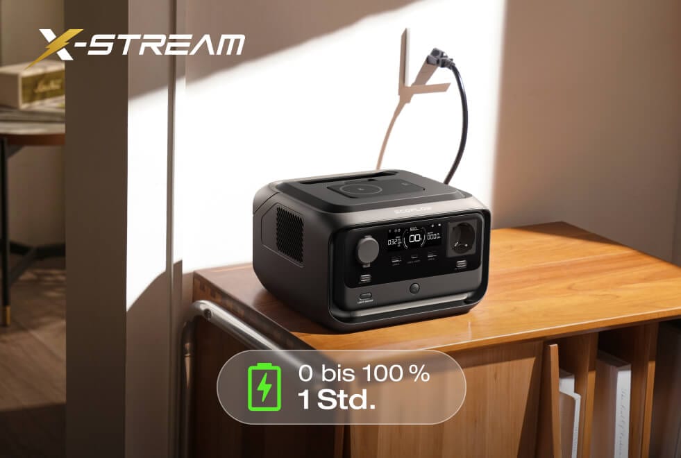 4 Ladeoptionen – Sicher laden                                         von 0–100 % in 1 Stunde