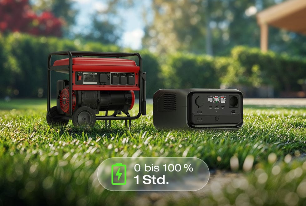 4 Ladeoptionen – Sicher laden von 0–100 % in 1 Stunde