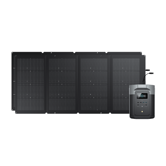 EcoFlow DELTA 2 MAX + 220W Tragbares Solarpanel