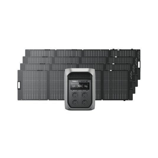 EcoFlow DELTA 3 Max Serie Solargenerator (PV220 W) DELTA 3 Max Plus / 4*NextGen 220 W Tragbares Bifaziales Solarpanel