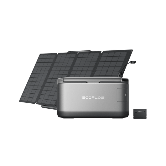 EcoFlow GLACIER Classic Portable Fridge Freezer 35L / Plug-in Battery + 110W Portable Solar Panel