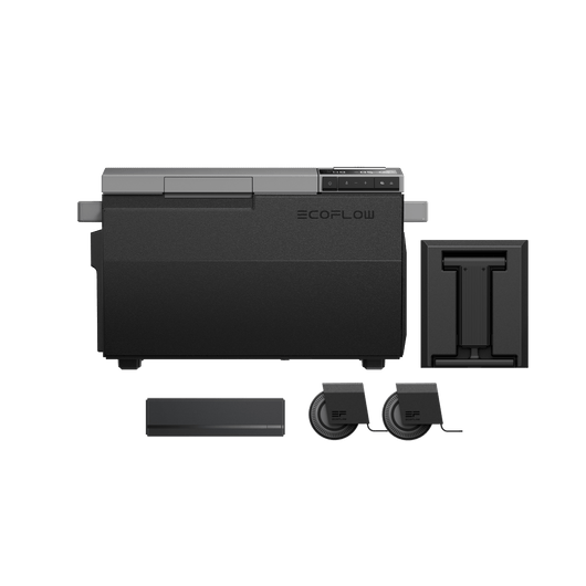 EcoFlow GLACIER Tragbarer Kühlschrank GLACIER + GLACIER Plug-in Batterie + Laufrollen und Griff