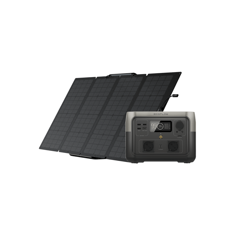 Laden Sie das Bild in Galerie -Viewer, {EcoFlow RIVER 2 Max RIVER 2 Max + 160W Tragbares Solarpanel
