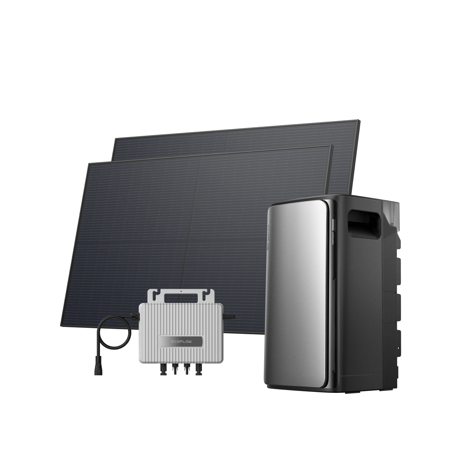 EcoFlow STREAM AC Pro STREAM AC Pro / 2 × 450 W Starres Solarpanel + STREAM Mikro-Wechselrichter