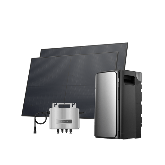 EcoFlow STREAM AC Pro/AC STREAM AC (0 % MwSt. – nur in Deutschland) / 2 × 450 W Starres Solarpanel + STREAM Mikro-Wechselrichter