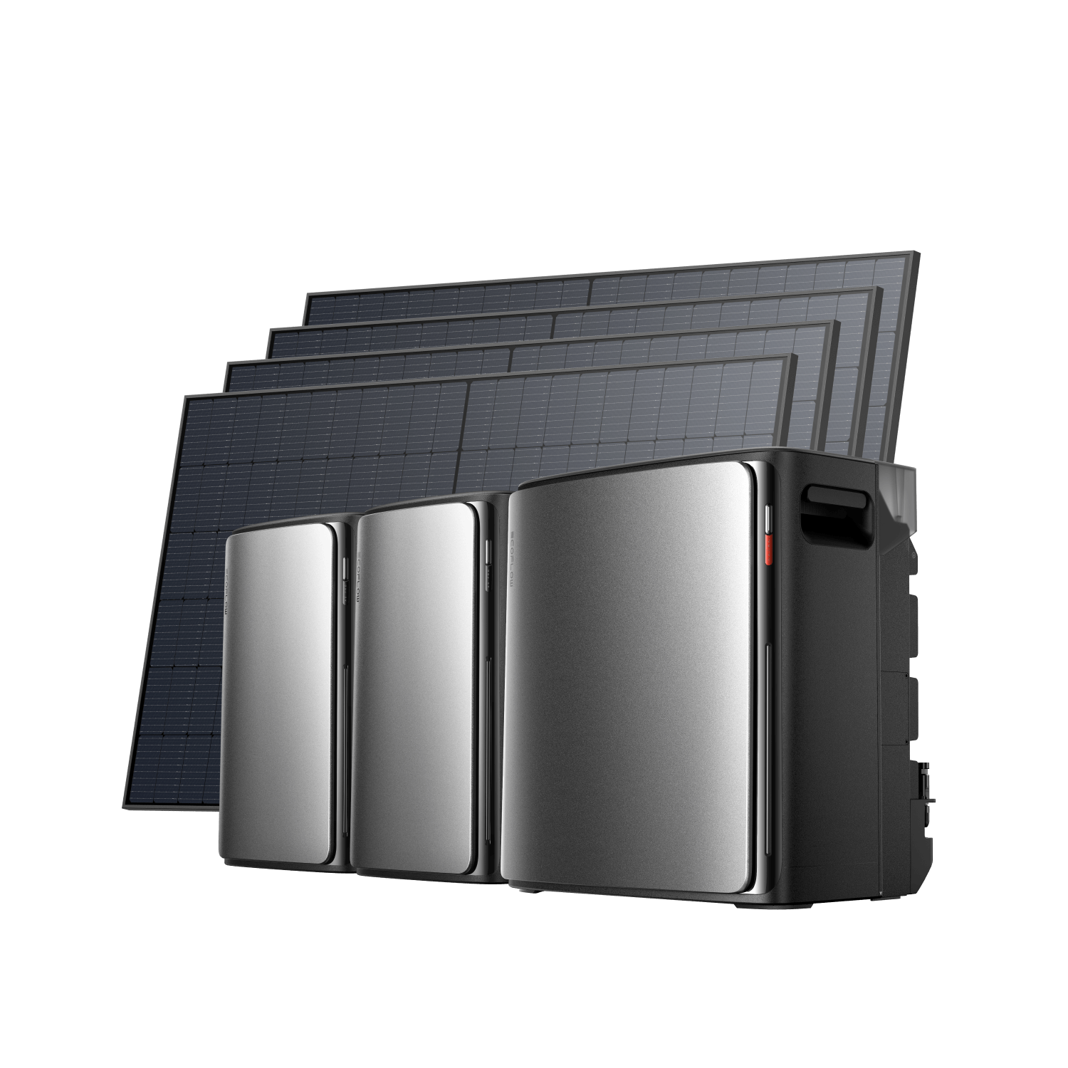 EcoFlow STREAM Ultra X STREAM Ultra X (0 % MwSt. – nur in Deutschland) / 2 × STREAM AC Pro (mit 2 × GRATIS Parallelkabel) + 4 × 520 W Bifaziales Solar Panel