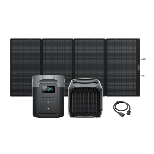 EcoFlow WAVE 2 + DELTA 2 Max WAVE 2 + DELTA 2 Max + 400W Tragbares Solarpanel + XT150