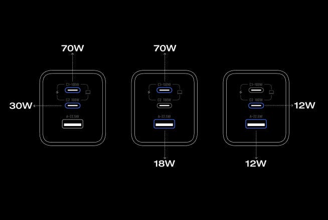 3 Geräte gleichzeitig laden