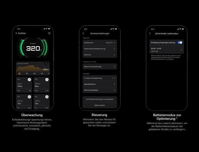 In-App Power Management und Anpassung