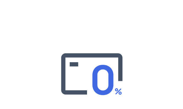 0 % Zinsen für bis zu 36 Monate