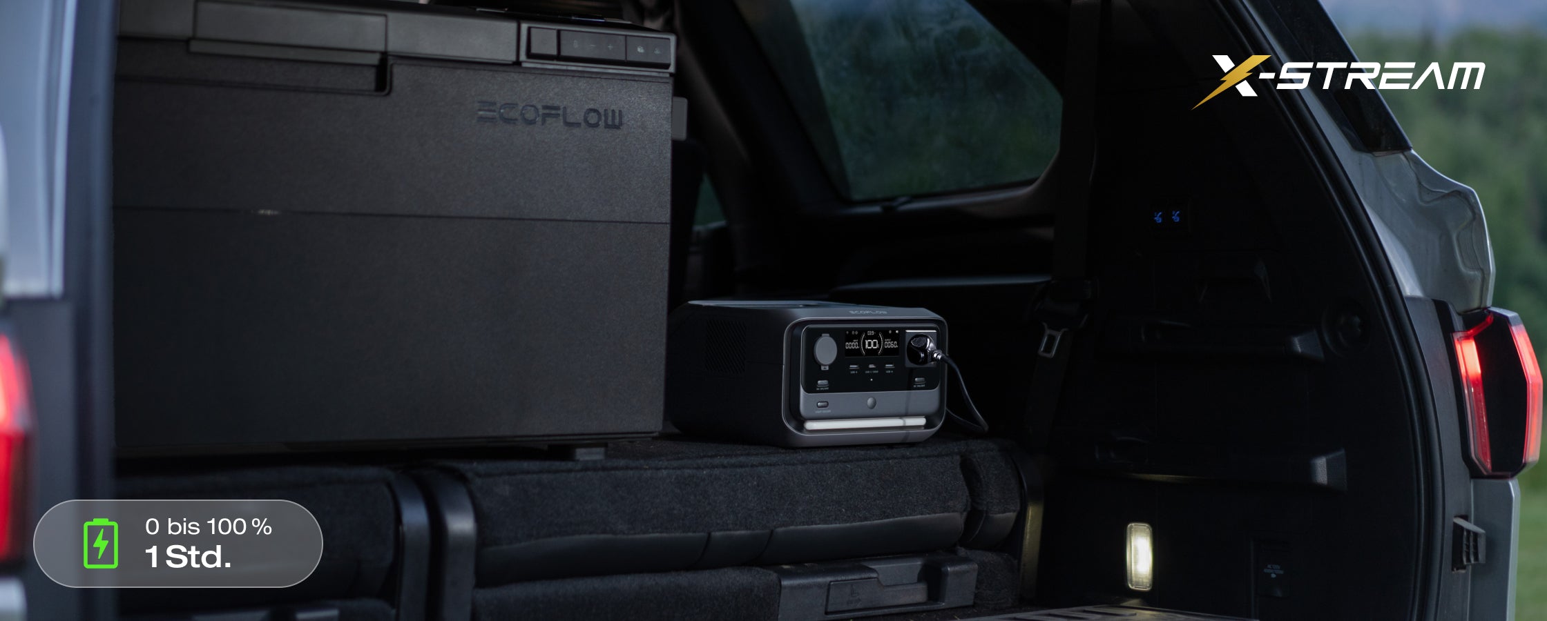 4 Ladeoptionen – Sicher laden von 0–100 % in 1 Stunde