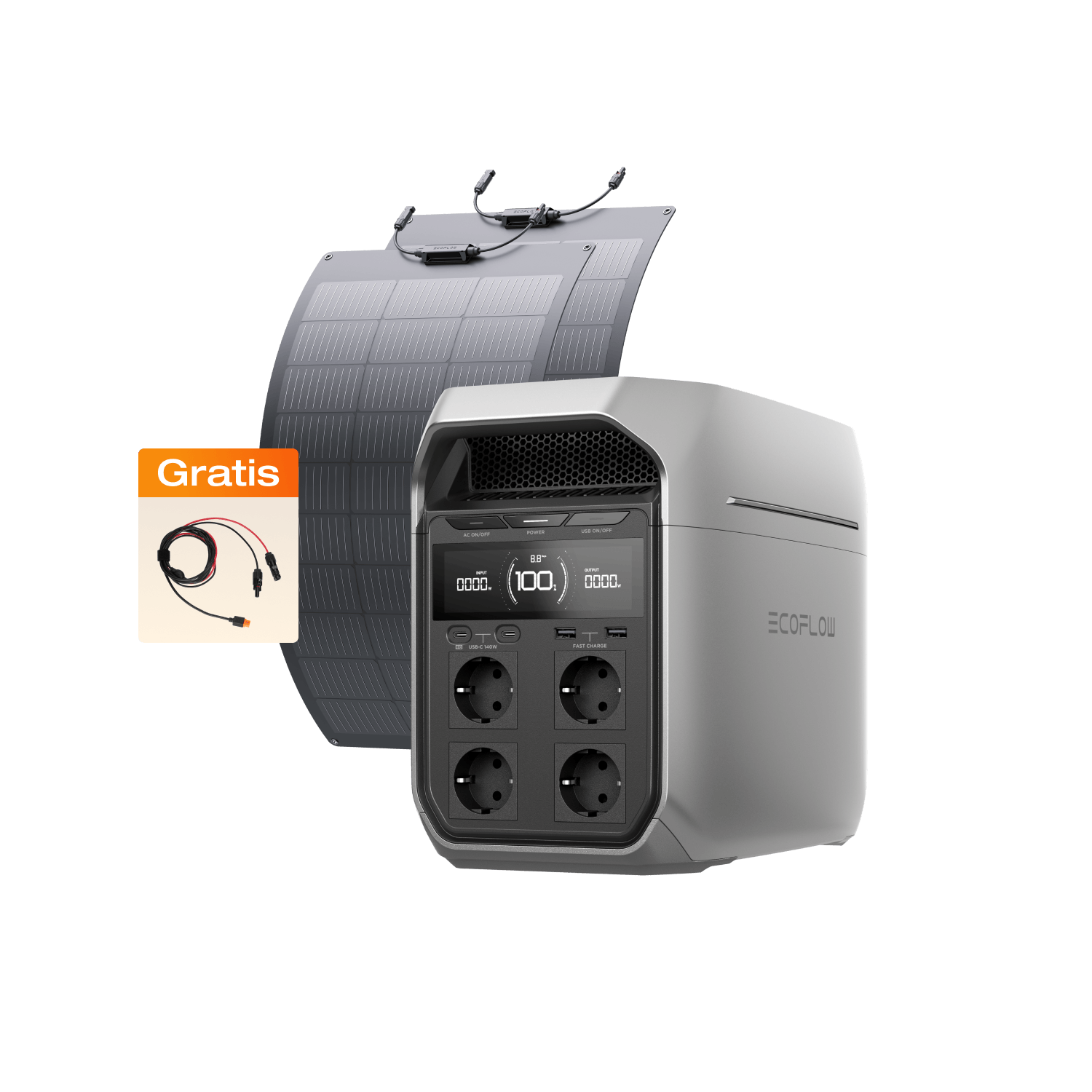 DELTA 3 Classic + 100W Flexibles Solarpanel *2