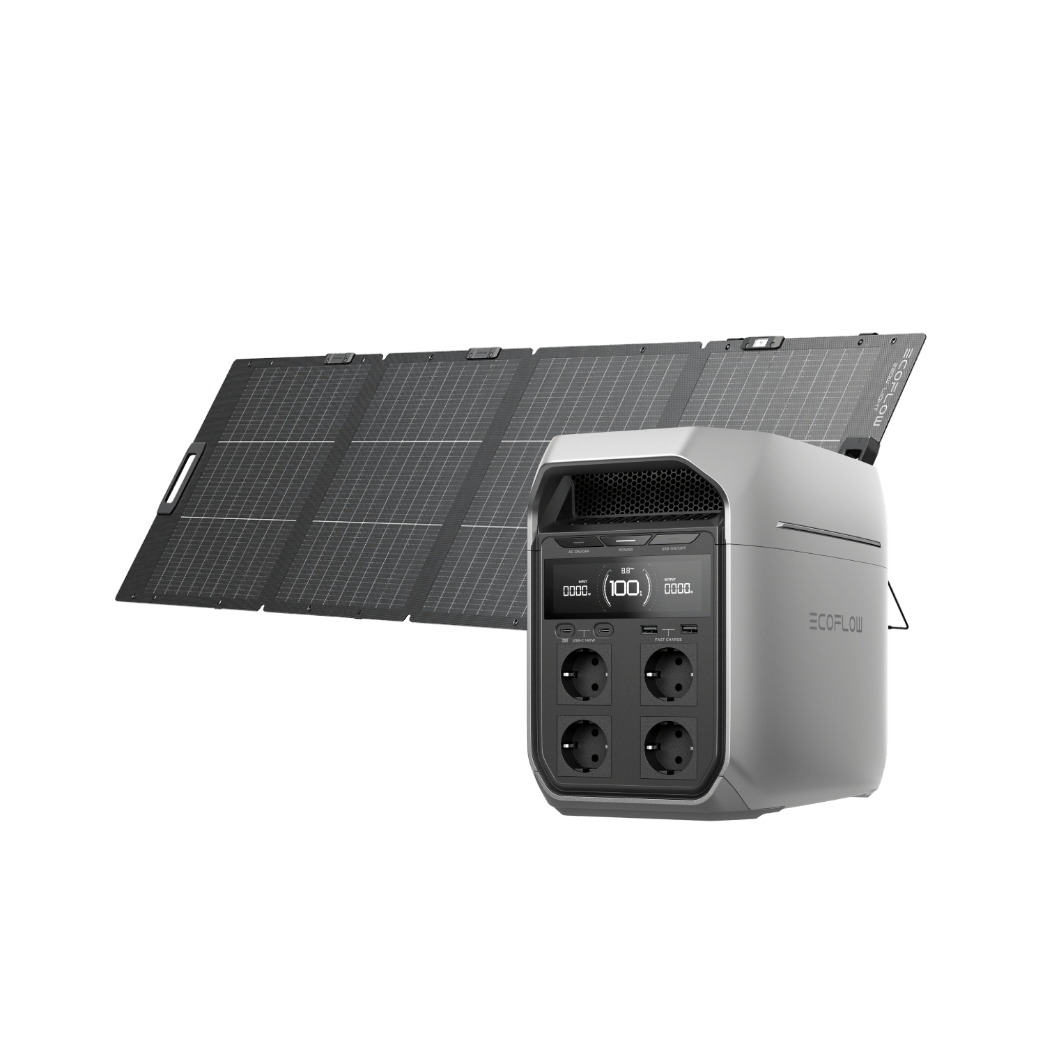 DELTA 3 Plus + 220 W bifaziales Solarpanel