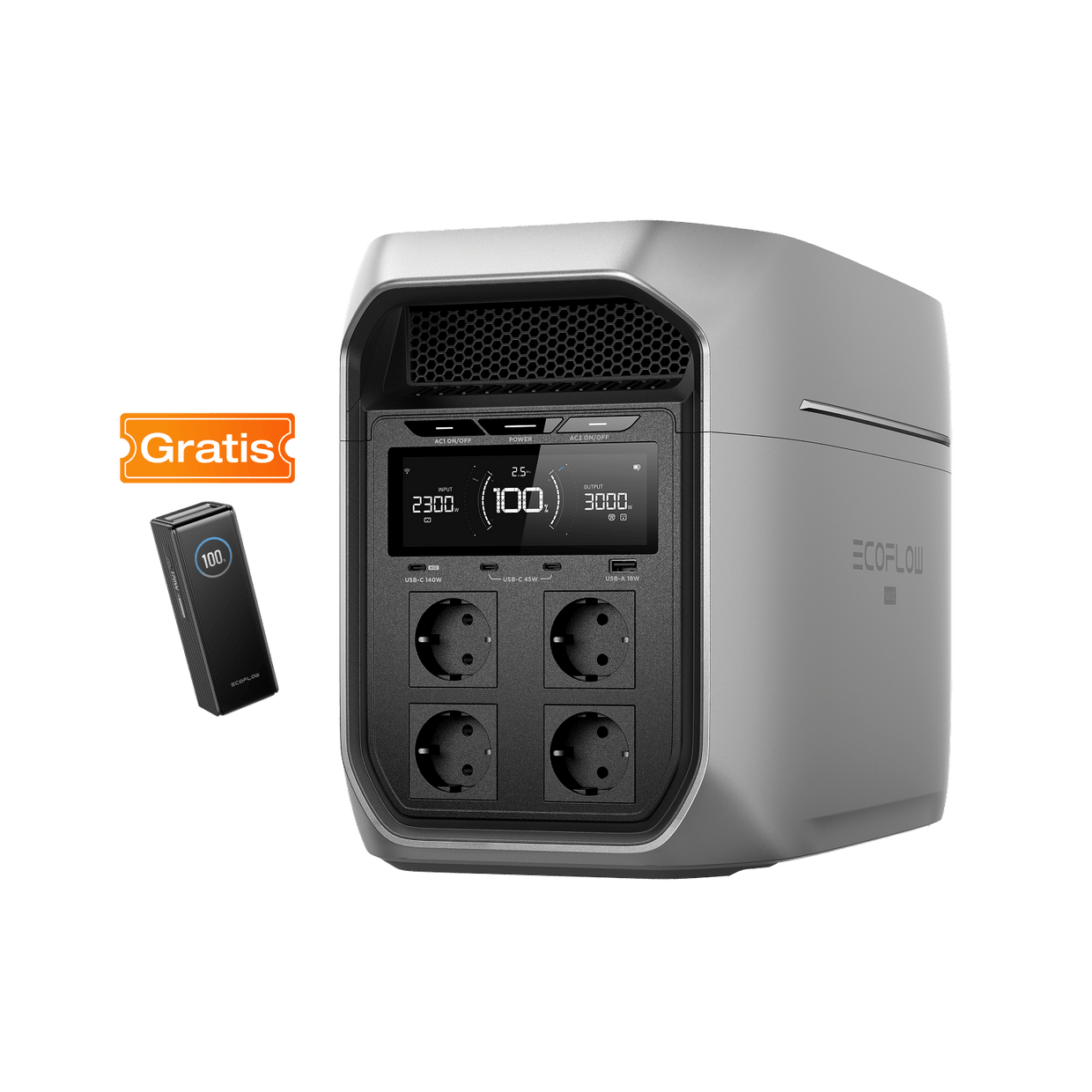 EcoFlow DELTA 3 Max Serie (2 048 Wh) Tragbare Powerstation