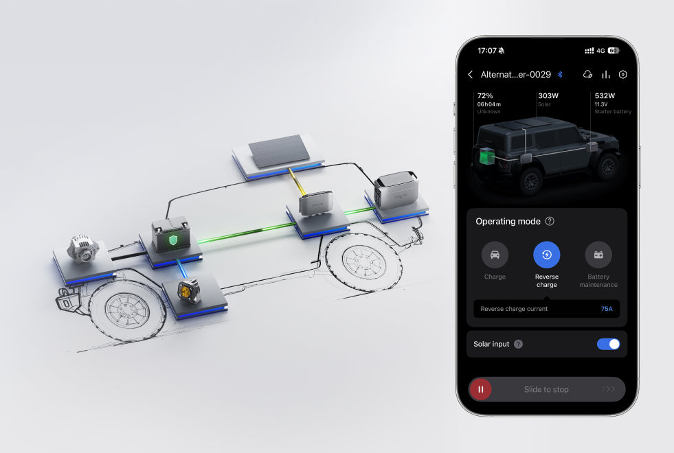 Reverse Charging for Car Battery Protection