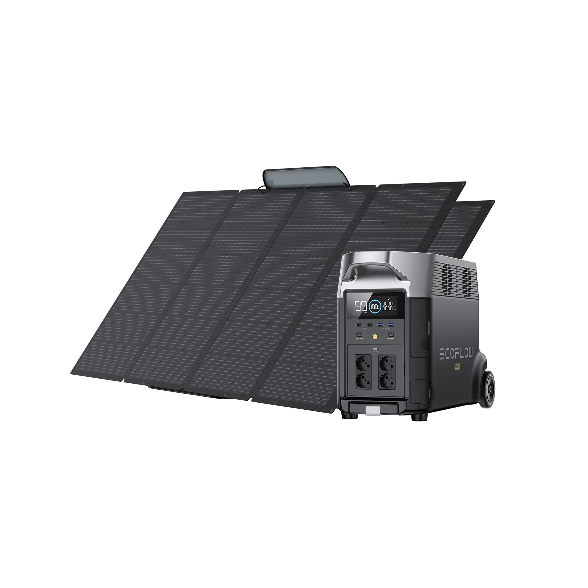 Copy of Copy of EcoFlow DELTA Pro + 400W Tragbares Solarpanel DELTA Pro / 2 x 400W Tragbares Solarpanel / 0 % MwSt.