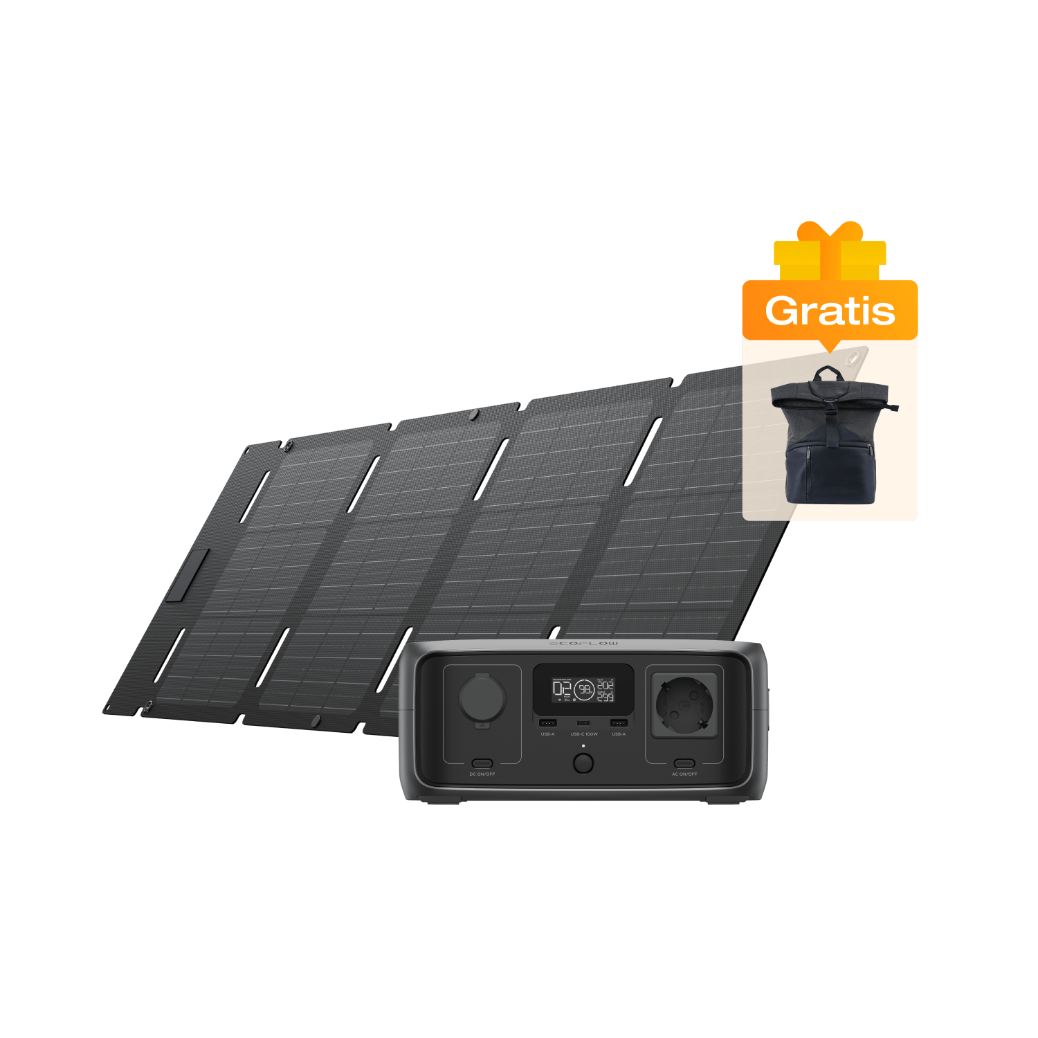 EcoFlow 45 W Tragbares Solarpanel RIVER 3 + 45W Solarpanel (Typ-C)