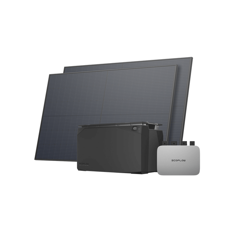 Laden Sie das Bild in Galerie -Viewer, {EcoFlow 450W Starres Solarpanel (2 Stück) 2x 450W Starre Solarpanele / PowerStream + Waterproof Battery 5 kWh(BKW DP Cable 0.5m) / Incl. VAT
