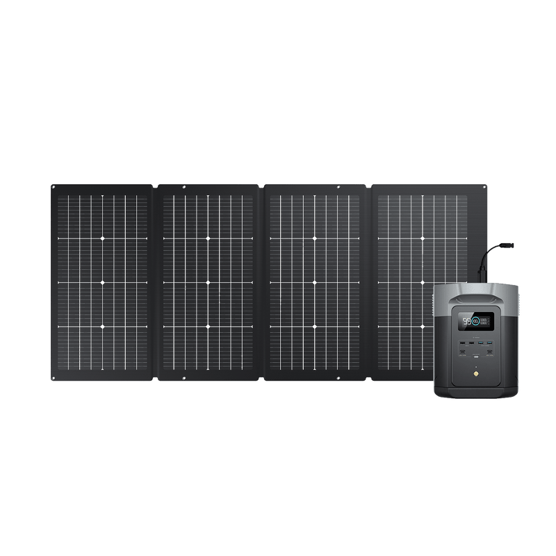 Laden Sie das Bild in Galerie -Viewer, {EcoFlow DELTA 2 MAX + 220W Tragbares Solarpanel
