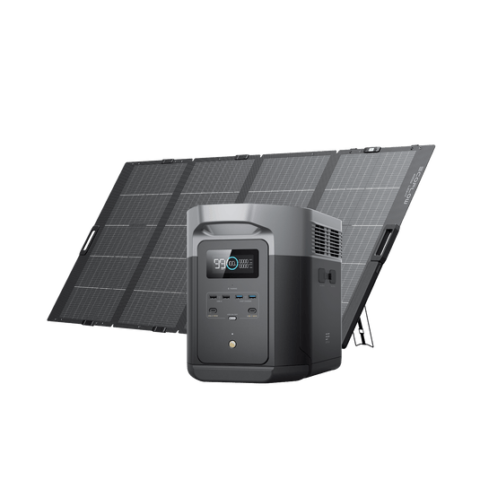 EcoFlow DELTA 2 Max Solargenerator (PV400W) DELTA 2 Max + 400W Tragbares Solarpanel x 1 / Nein / Inkl. MwSt.