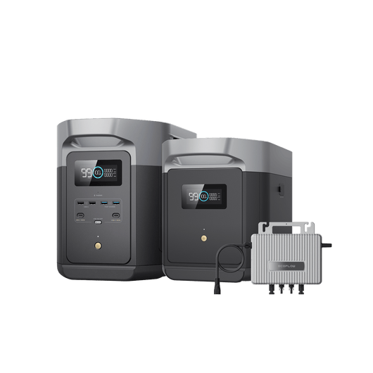 EcoFlow DELTA 2 Max Tragbare Powerstation 0 % MwSt. (Nur Deutschland) DELTA 2 Max + Zusatzbatterie + Gratis STREAM Mikro-Wechselrichter