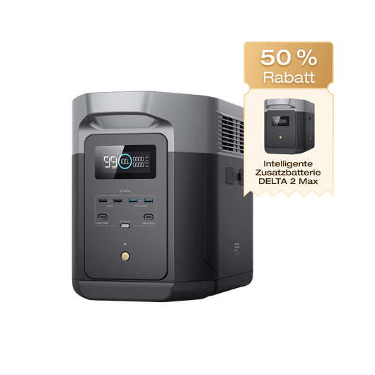 EcoFlow DELTA 2 Max Tragbare Powerstation DELTA 2 Max + Intelligente Zusatzbatterie
