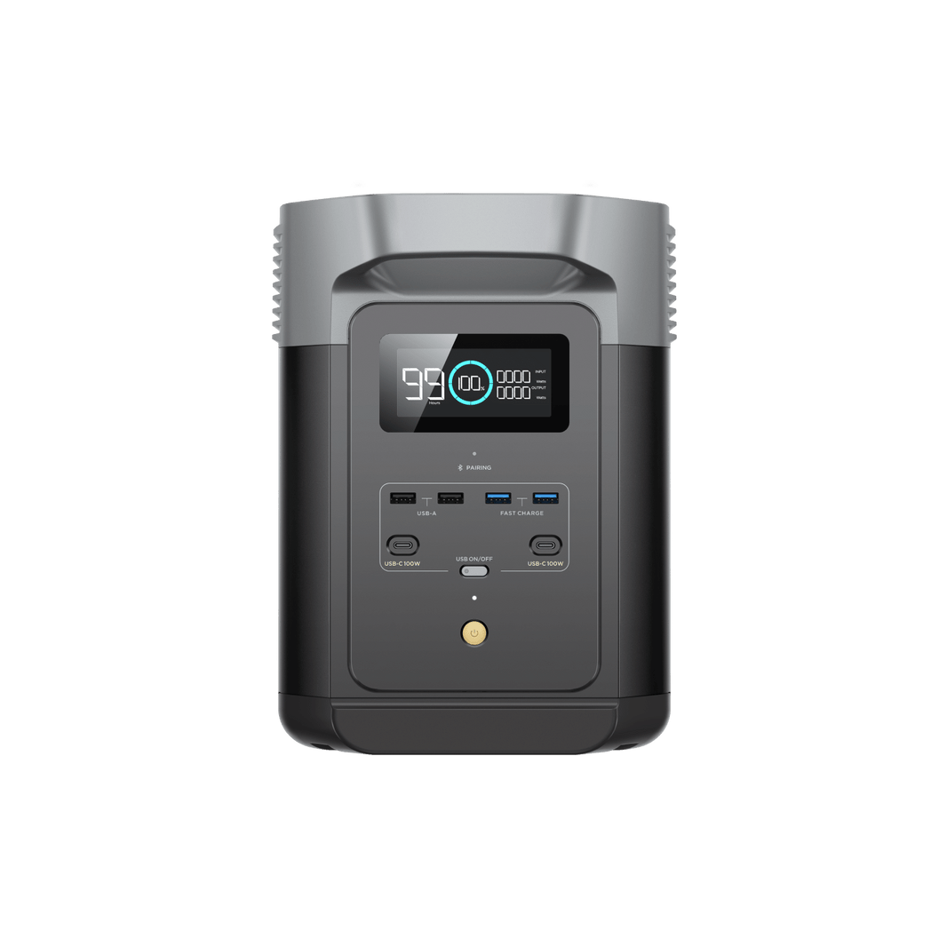 EcoFlow Delta 2 Max Powerstation 2048Wh + Stream Mikrowechselrichter 800W – LFP-Batterie, 3000W Ausgang, Solargenerator Für Zuhause & Camping