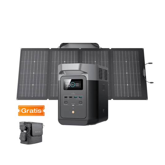 EcoFlow DELTA 2 Tragbare Powerstation DELTA 2 + 220W Tragbares Solarpanel