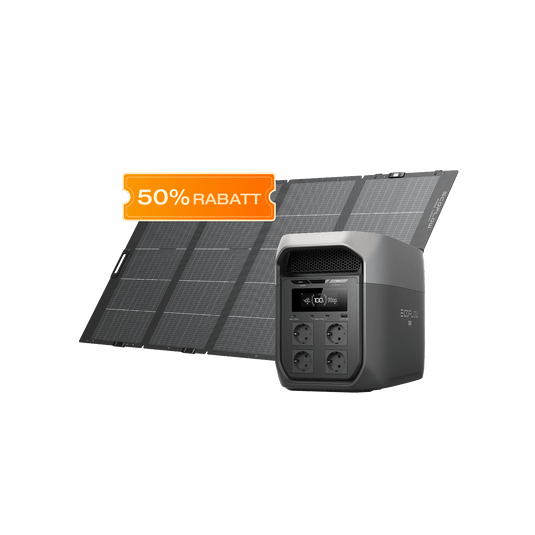 EcoFlow DELTA 3 Max Serie (2 048 Wh) Tragbare Powerstation DELTA 3 Max (2 048 Wh) / 400 W Leichtes Tragbares Solarpanel