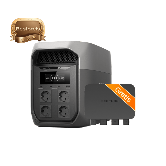 EcoFlow DELTA 3 Max Serie (2 048 Wh) Tragbare Powerstation DELTA 3 Max (2 048 Wh) / 500 W Batterieladegerät kostenlos