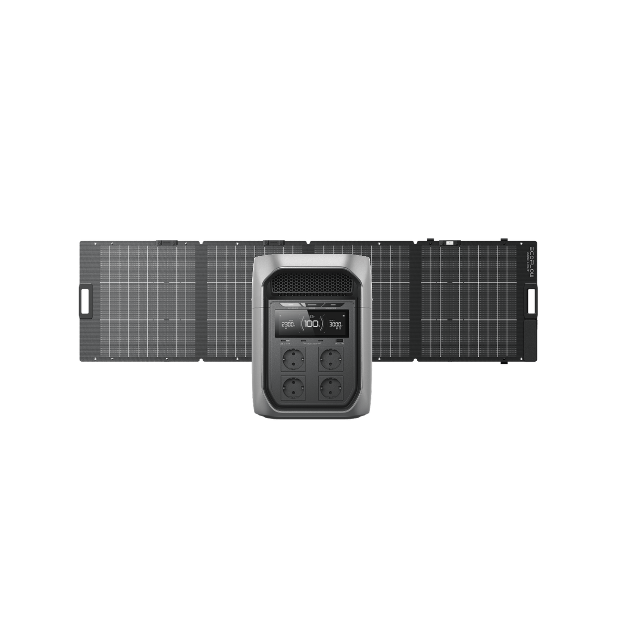 EcoFlow DELTA 3 Max Serie Solargenerator (PV220 W) DELTA 3 Max Plus / 1*NextGen 220 W Tragbares Bifaziales Solarpanel