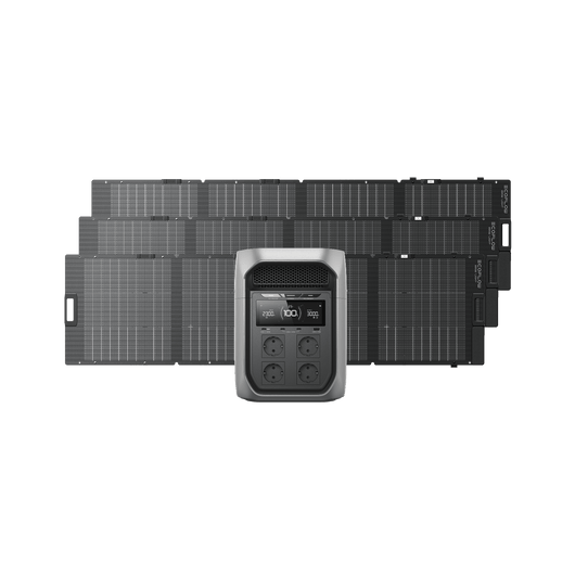 EcoFlow DELTA 3 Max Serie Solargenerator (PV220 W) DELTA 3 Max Plus / 3*NextGen 220 W Tragbares Bifaziales Solarpanel