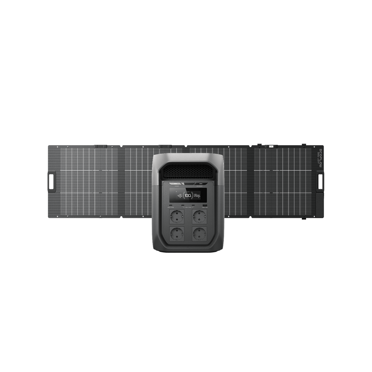 EcoFlow DELTA 3 Max Serie Solargenerator (PV220 W) DELTA 3 Max / 1*NextGen 220 W Tragbares Bifaziales Solarpanel