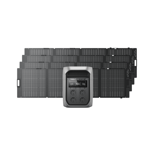 EcoFlow DELTA 3 Max Serie Solargenerator (PV220 W) DELTA 3 Max Plus / 4*NextGen 220 W Tragbares Bifaziales Solarpanel