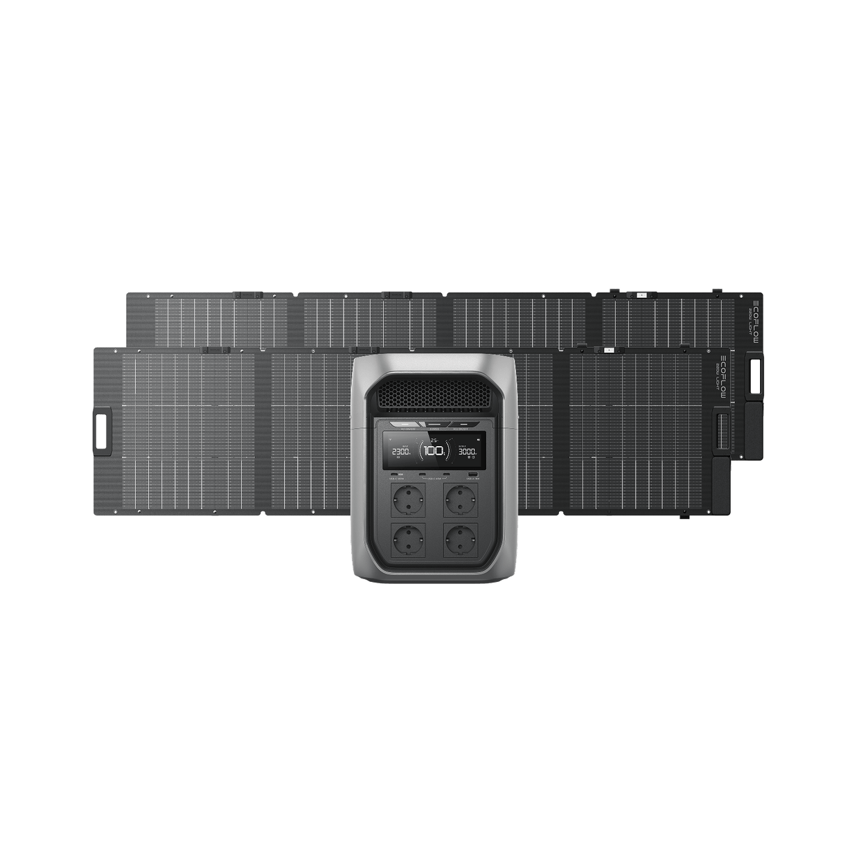 EcoFlow DELTA 3 Max Serie Solargenerator (PV220 W) DELTA 3 Max Plus / 2*NextGen 220 W Tragbares Bifaziales Solarpanel