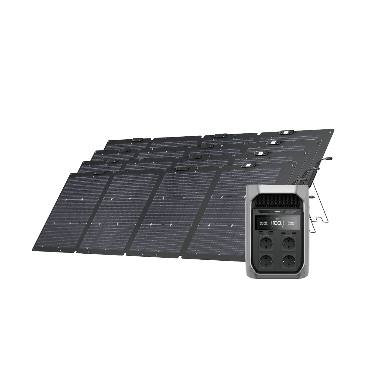 EcoFlow DELTA 3 Serie Solargenerator (PV220 W) DELTA 3 Plus / 4x 220 W Tragbares Solarpanel
