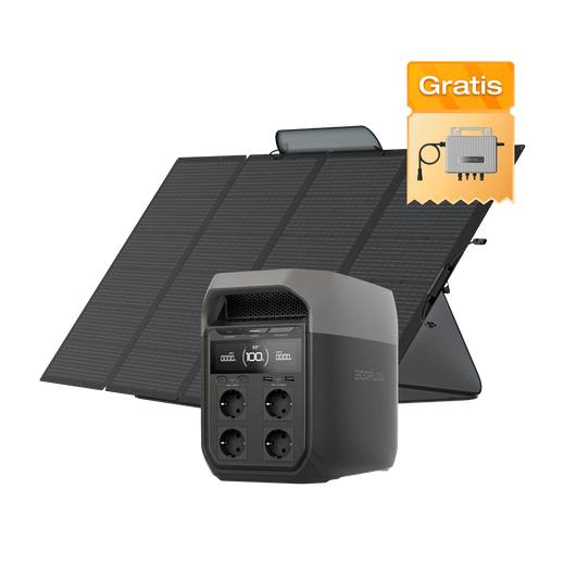 EcoFlow DELTA 3 Serie Tragbare Powerstation 0 % MwSt. (Nur Deutschland) DELTA 3 + STREAM Mikro-Wechselrichter / 400 W Tragbares Solarpanel