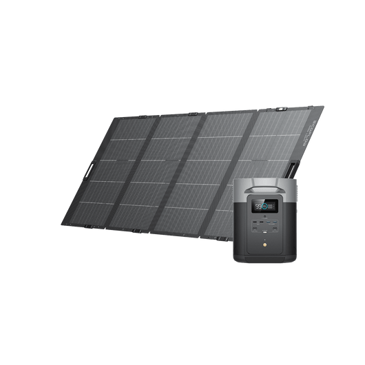 EcoFlow DELTA Max Tragbare Powerstation 2000 + 400 W Tragbares Solarpanel