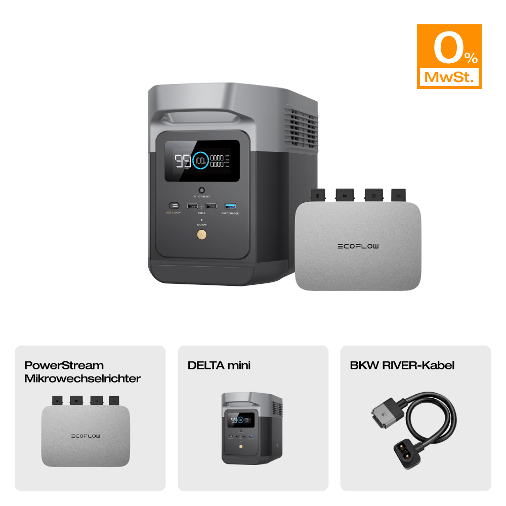EcoFlow DELTA mini Tragbare Powerstation (Generalüberholt)