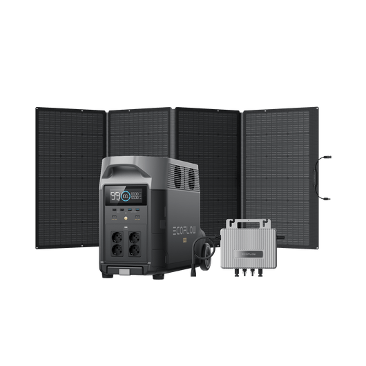 EcoFlow DELTA Pro 0 % MwSt. (Nur Deutschland) DELTA Pro + 400 W Tragbares Solarpanel + STREAM Mikro-Wechselrichter