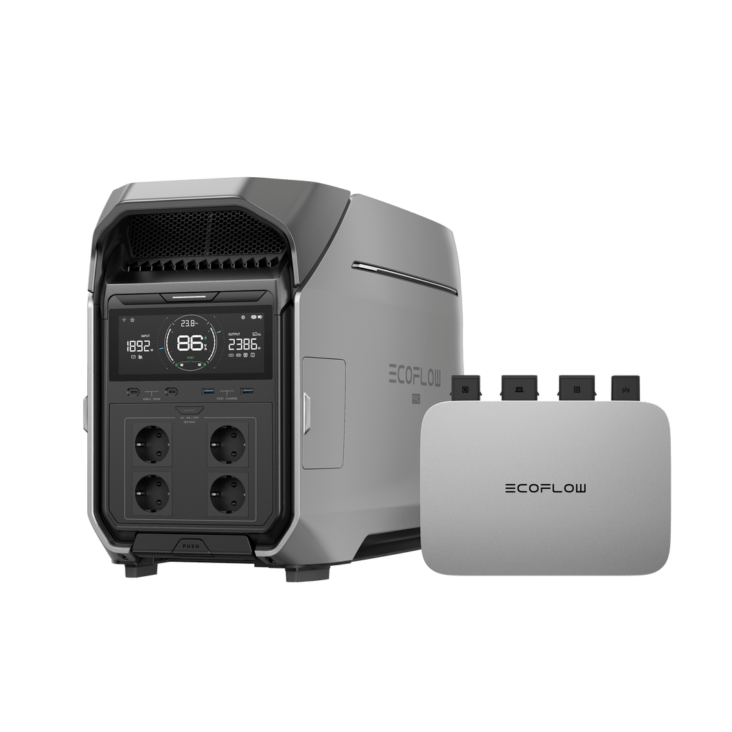 EcoFlow DELTA Pro 3 Heimbatteriesystem DELTA Pro 3 + PowerStream 800 W / Kein Zubehör / 0 % MwSt. (gilt nur für Deutschland)