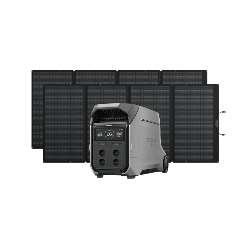 Laden Sie das Bild in Galerie -Viewer, {EcoFlow DELTA Pro 3 Solargenerator (Tragbar PV400W) DELTA Pro 3 + 2 × 400 W Tragbares Solarpanel
