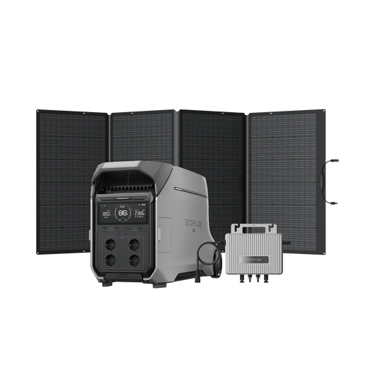EcoFlow DELTA Pro 3 Tragbare Powerstation 0 % MwSt. (Nur Deutschland) DELTA Pro 3 + 400 W Tragbares Solarpanel + STREAM Mikro-Wechselrichter