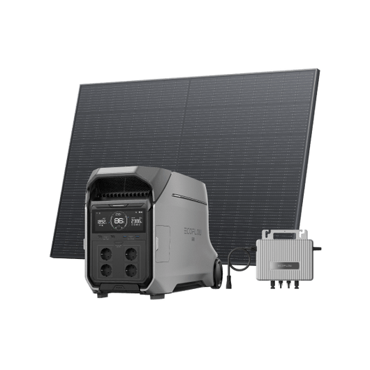 EcoFlow DELTA Pro 3 Tragbare Powerstation 0 % MwSt. (Nur Deutschland) DELTA Pro 3 + 2 x 400W Starres Solarpanel + STREAM Mikro-Wechselrichter