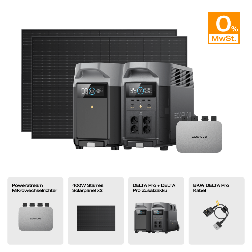 EcoFlow DELTA Pro Solargenerator (Starrer PV400W)