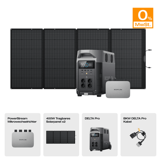 EcoFlow DELTA Pro Solargenerator (Tragbarer PV400W)