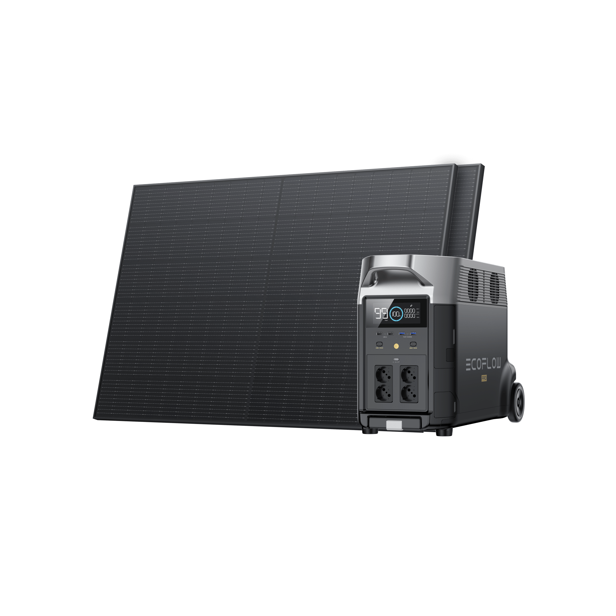 EcoFlow DELTA Pro Tragbare Powerstation (Generalüberholt) DELTA Pro (Generalüberholt) + 2*400W Starres Solarpanel (Mitgliederpreis)