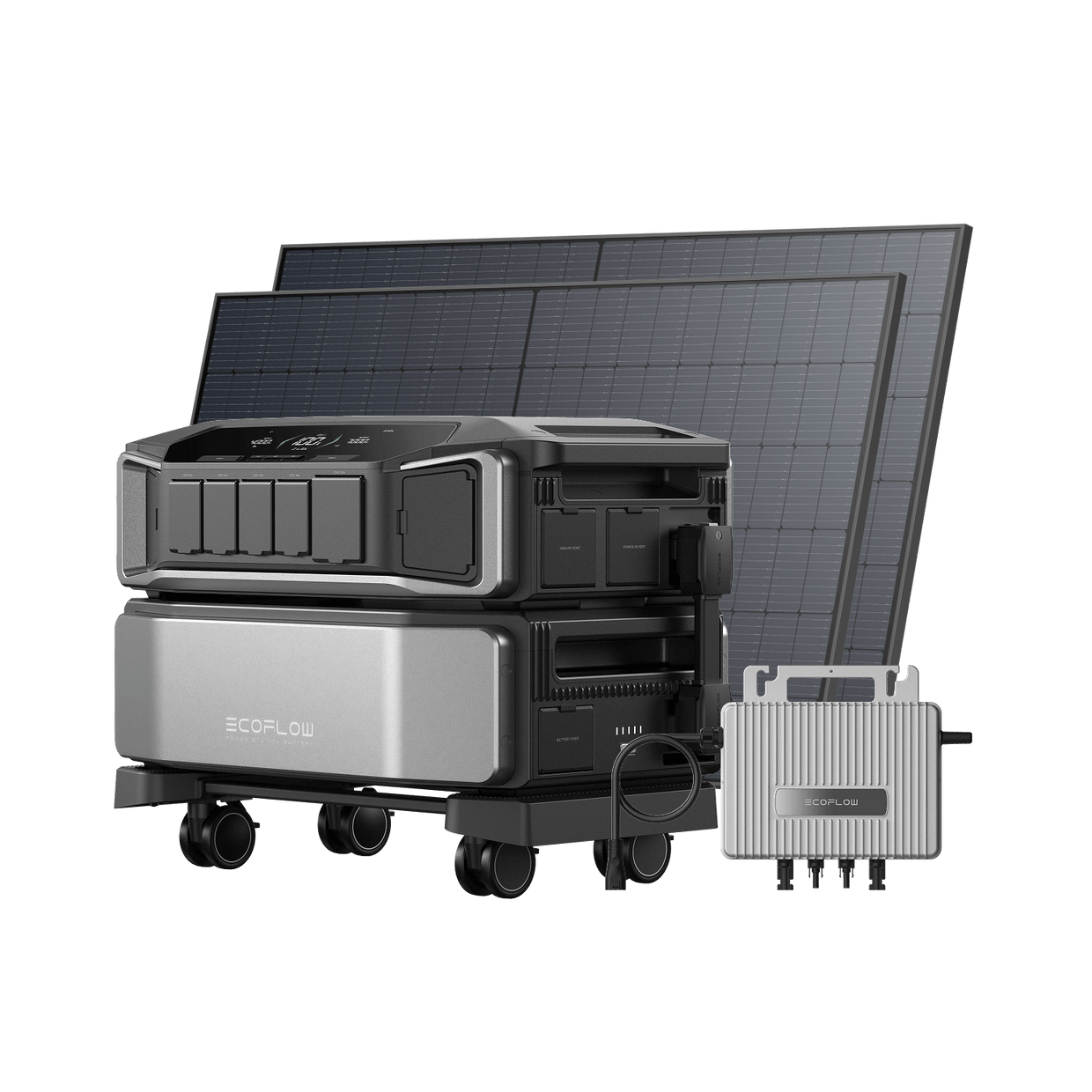 EcoFlow DELTA Pro Ultra Powerstation 0 % MwSt. (Nur Deutschland) DELTA Pro Ultra + 2 × 520 W Starres Solarpanel + Gratis STREAM Mikro-Wechselrichter