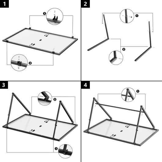EcoFlow Halterung für Solarpanele, verstellbar, hängend und stehend