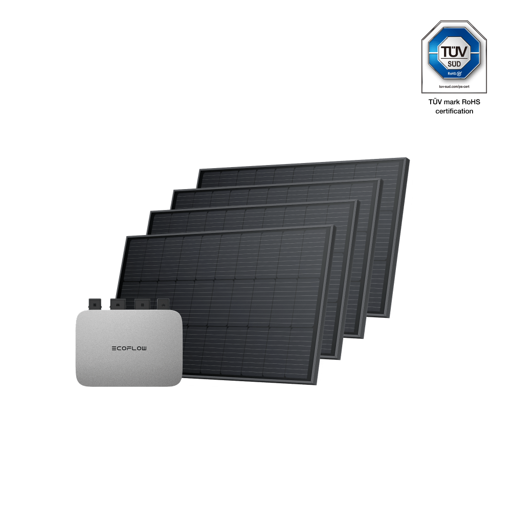 EcoFlow PowerStream Balkonkraftwerk 600W/800W - 100W Starres Solarpanel